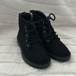 Black Suede Boots, Size 1